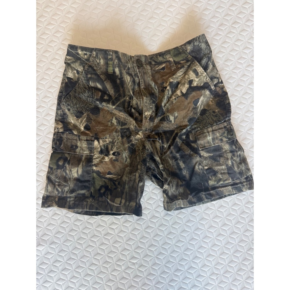 RedHead Mens Camo Cargo Shorts Size M Green Brown Hunting Hiking C21BUR
